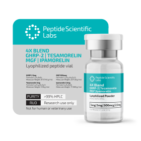 Tesamorelin/Ipamorelin Blend 5mg/5mg/500mcg/2.5mg Peptides