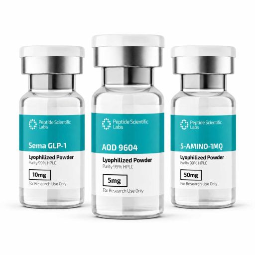 GLP-1 + AOD-9604 + 5-Amino-1MQ Research Kit — Metabolic Peptides