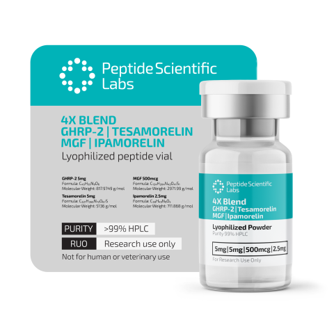 Tesamorelin/Ipamorelin Blend 5mg/5mg/500mcg/2.5mg Peptides - Thumbnail 1