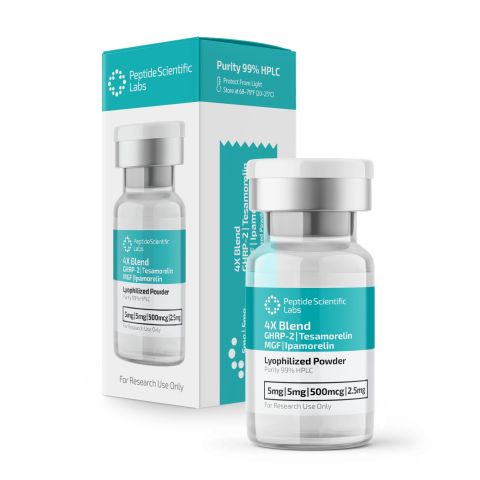 Tesamorelin/Ipamorelin Blend 5mg/5mg/500mcg/2.5mg Peptides - Thumbnail 3