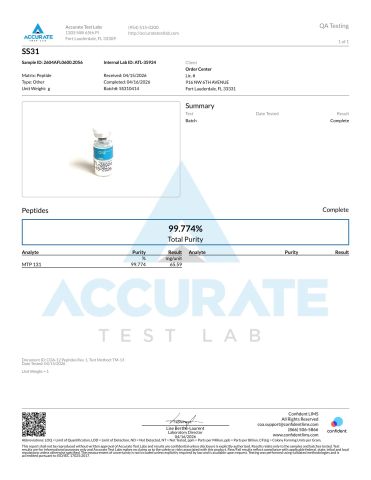 DSIP + SS-31 Research Kit — Restorative Recovery Peptides - Lab Report