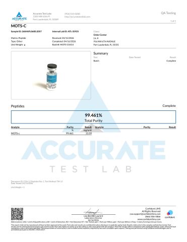 NAD⁺ + MOTS-C + IGF-1 LR3 Research Kit — Longevity Peptides - Lab Report