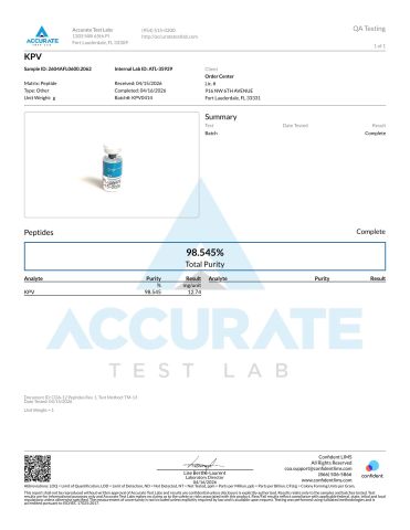 BPC-157 + TB-500 + KPV Research Kit — Tissue Repair Peptides - Lab Report 2