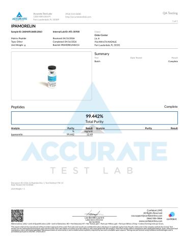 CJC-1295 w/o DAC + Ipamorelin + Sermorelin Research Kit — GH Secretagogue Peptides - Lab Report